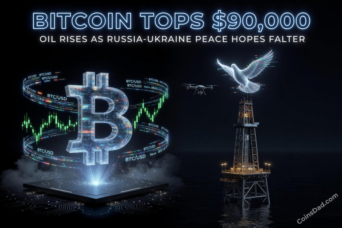 Bitcoin Advances Above $90,000 as Geopolitical Tensions Lift Energy Prices and Risk Sentiment