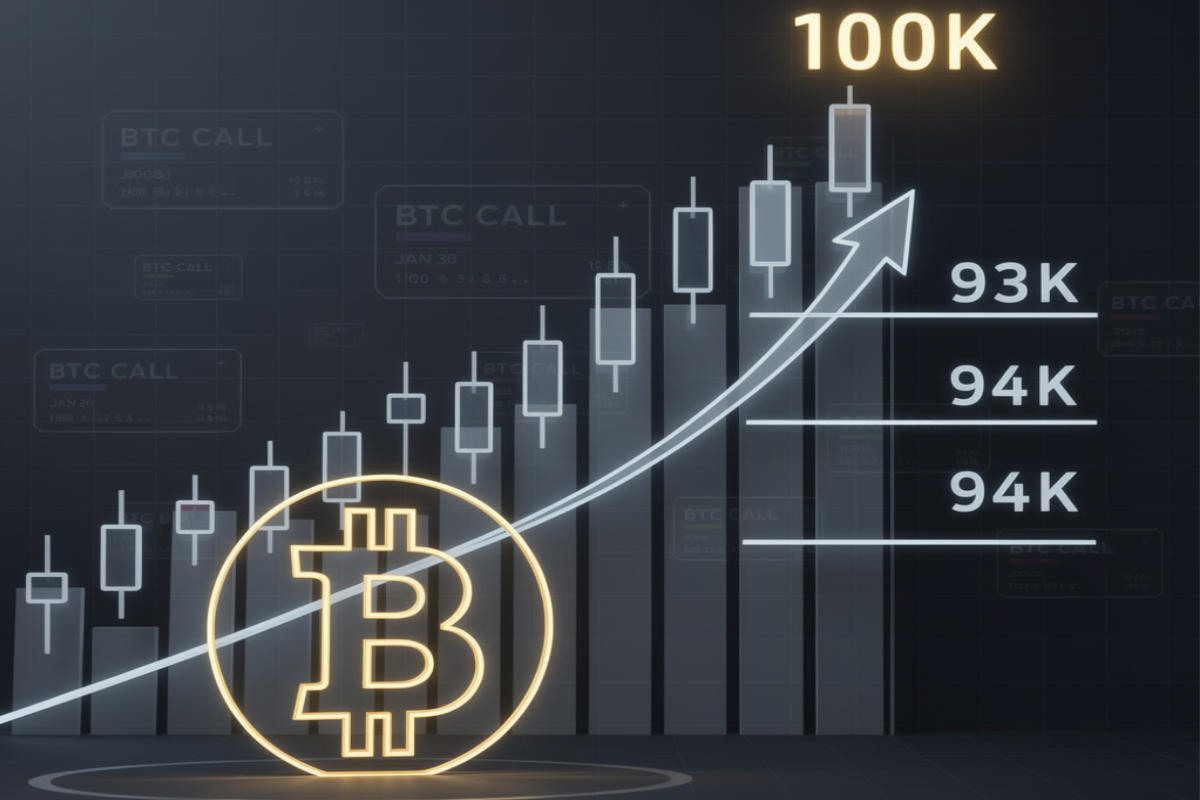 $93,000 Breakout Triggers Options Rally: Institutional Flows Point to $100,000 Bitcoin Expectations